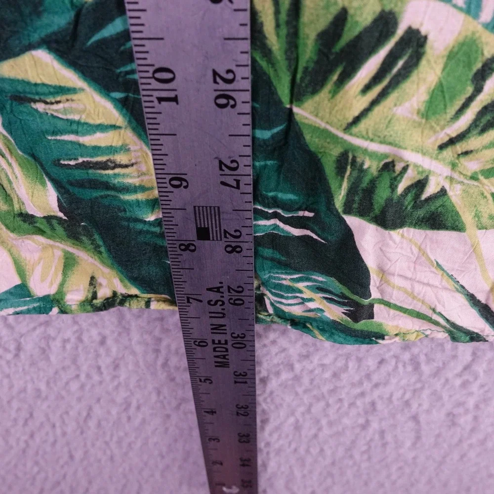 Vintage Jams World Mens Tropical Floral Rayon Button Up Shirt Medium Made in USA
